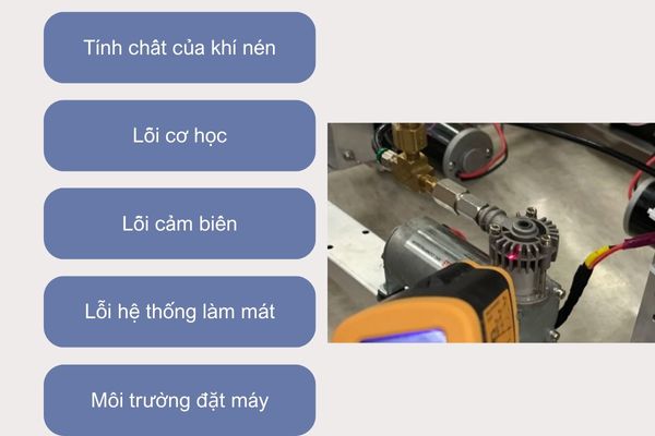 Máy nén khí bị nóng do nhiều nguyên nhân